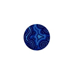 Aboriginal Art - Blue Campsites 1  Mini Buttons by hogartharts