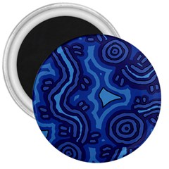 Aboriginal Art - Blue Campsites 3  Magnets by hogartharts