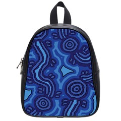 Aboriginal Art - Blue Campsites School Bag (small) by hogartharts