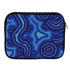 Aboriginal Art - Blue Campsites Apple Ipad 2/3/4 Zipper Cases by hogartharts