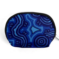 Aboriginal Art - Blue Campsites Accessory Pouch (medium) by hogartharts