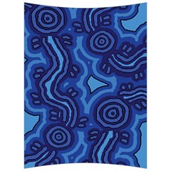 Aboriginal Art - Blue Campsites Back Support Cushion