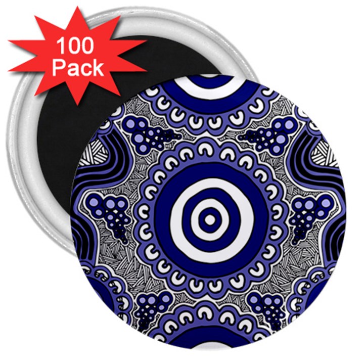 Aboriginal Art - Gathering 3  Magnets (100 pack)