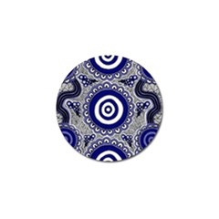 Aboriginal Art - Gathering Golf Ball Marker by hogartharts