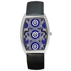 Aboriginal Art - Gathering Barrel Style Metal Watch by hogartharts