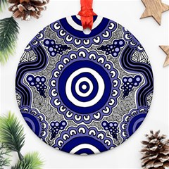 Aboriginal Art - Gathering Round Ornament (two Sides) by hogartharts