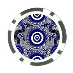 Aboriginal Art - Gathering Poker Chip Card Guard by hogartharts