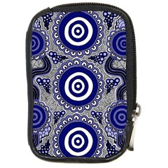 Aboriginal Art - Gathering Compact Camera Leather Case by hogartharts