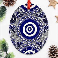 Aboriginal Art - Gathering Ornament (oval Filigree)