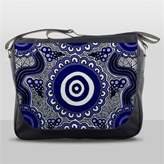 Aboriginal Art - Gathering Messenger Bag by hogartharts