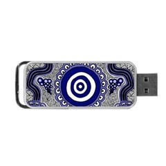 Aboriginal Art - Gathering Portable Usb Flash (two Sides) by hogartharts