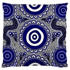 Aboriginal Art - Gathering Standard Flano Cushion Case (two Sides) by hogartharts