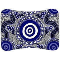 Aboriginal Art - Gathering Velour Seat Head Rest Cushion