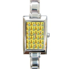 Pears Yellow Rectangle Italian Charm Watch by snowwhitegirl