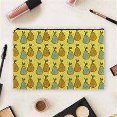 Pears Yellow Cosmetic Bag (large) by snowwhitegirl