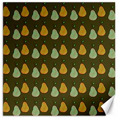 Pears Brown Canvas 12  X 12  by snowwhitegirl