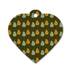 Pears Brown Dog Tag Heart (two Sides) by snowwhitegirl