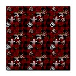 Gothic Woman Rose Bats Pattern Tile Coasters Front