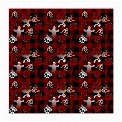 Gothic Woman Rose Bats Pattern Medium Glasses Cloth (2-side) by snowwhitegirl