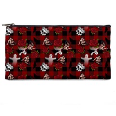 Gothic Woman Rose Bats Pattern Pencil Cases by snowwhitegirl