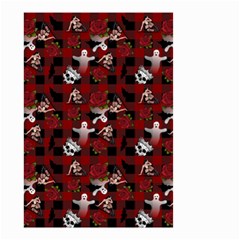 Gothic Woman Rose Bats Pattern Small Garden Flag (two Sides) by snowwhitegirl