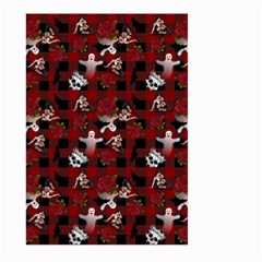 Gothic Woman Rose Bats Pattern Large Garden Flag (two Sides) by snowwhitegirl