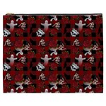 Gothic Woman Rose Bats Pattern Cosmetic Bag (XXXL) Front