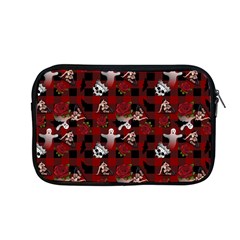 Gothic Woman Rose Bats Pattern Apple Macbook Pro 13  Zipper Case by snowwhitegirl