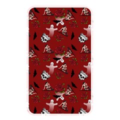 Gothic Woman Rose Bats Pattern Red Memory Card Reader (rectangular) by snowwhitegirl