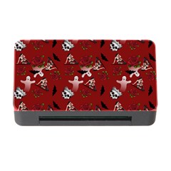 Gothic Woman Rose Bats Pattern Red Memory Card Reader With Cf by snowwhitegirl