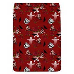 Gothic Woman Rose Bats Pattern Red Removable Flap Cover (s) by snowwhitegirl