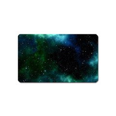 Galaxy Sky Blue Green Magnet (name Card) by snowwhitegirl