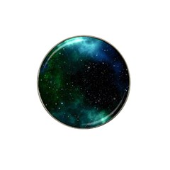 Galaxy Sky Blue Green Hat Clip Ball Marker by snowwhitegirl