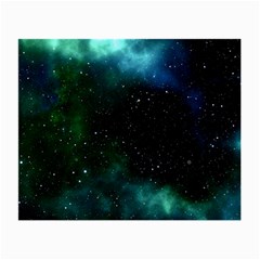 Galaxy Sky Blue Green Small Glasses Cloth by snowwhitegirl