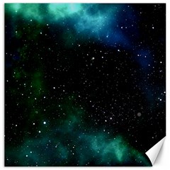 Galaxy Sky Blue Green Canvas 12  X 12  by snowwhitegirl