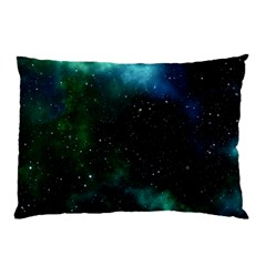 Galaxy Sky Blue Green Pillow Case by snowwhitegirl