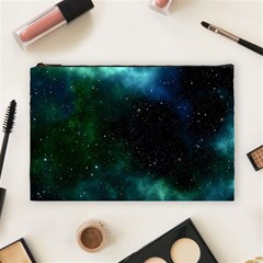 Galaxy Sky Blue Green Cosmetic Bag (large) by snowwhitegirl