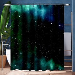 Galaxy Sky Blue Green Shower Curtain 60  X 72  (medium)  by snowwhitegirl