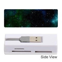 Galaxy Sky Blue Green Memory Card Reader (stick)