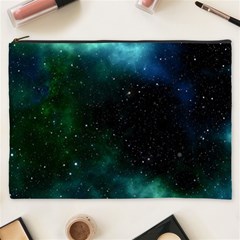 Galaxy Sky Blue Green Cosmetic Bag (xxxl) by snowwhitegirl