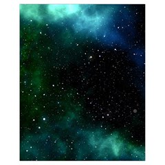 Galaxy Sky Blue Green Drawstring Bag (small) by snowwhitegirl