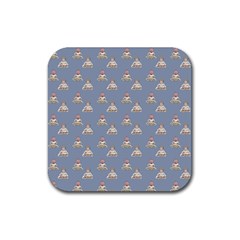 Vintage Baby Pattern Rubber Coaster (square)  by snowwhitegirl