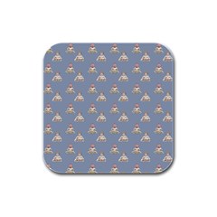 Vintage Baby Pattern Rubber Square Coaster (4 Pack)  by snowwhitegirl