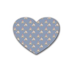 Vintage Baby Pattern Heart Coaster (4 Pack)  by snowwhitegirl