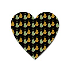 Pears Black Heart Magnet by snowwhitegirl