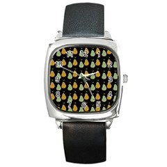 Pears Black Square Metal Watch by snowwhitegirl