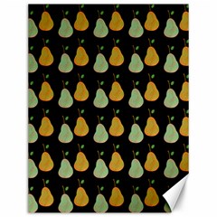 Pears Black Canvas 12  X 16  by snowwhitegirl