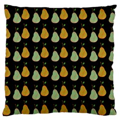 Pears Black Standard Flano Cushion Case (two Sides) by snowwhitegirl