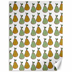 Pears White Canvas 12  X 16  by snowwhitegirl