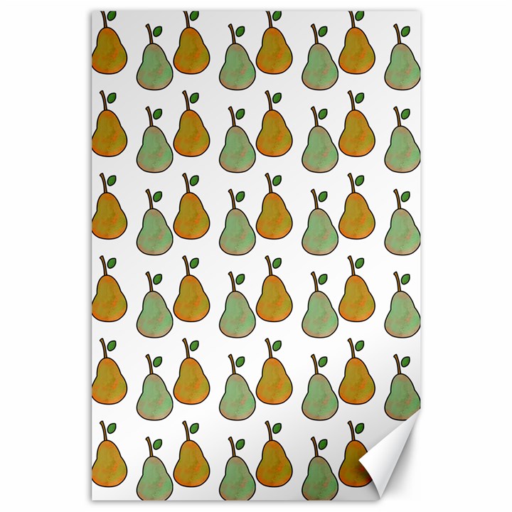 Pears White Canvas 24  x 36 